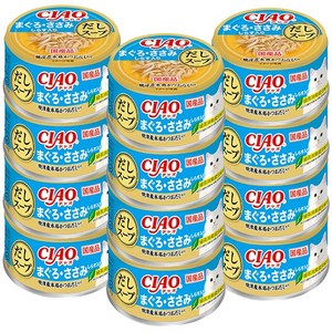 이나바 차오 다시스프캔 참치&닭가슴살&치어 75g A-234 x12개 (set), 12개