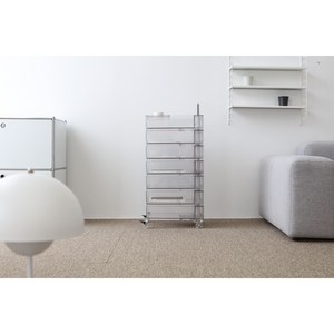 BINGEURI 회전서랍 트롤리 7단, 투명화이트 6522.3514