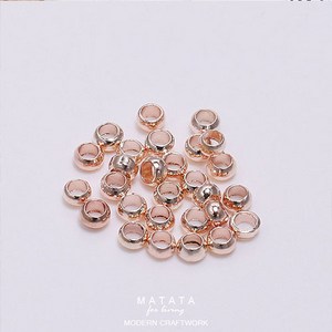 마타타 비즈공예 재료 누름볼 고정비즈 구슬 공예(1.5mm 2mm), 1.5mm(약100개), 1. 골드, 1개