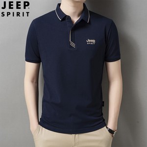 JEEP SPIRIT 지프 스피릿 남자 반팔티 캐쥬얼 디자인 티셔츠 시원한 여름 새로운 반팔 비즈니스 솔리드 반티 컬러 핸섬 유행 남성 티셔츠 28980