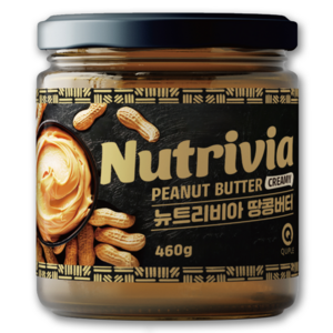 뉴트리비아 무설탕 무첨가 100% 리얼 땅콩버터, 460g, 1개
