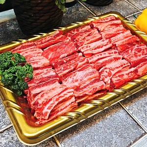 Beef ribs 프리미엄 뼈없는 갈비살 특마블링 소갈비 구이용, 1개, 1.5kg