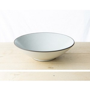 컬러 무광 도자기 샐러드볼 국수 라면 비빔밥 여주도자기 24cm, 블랙, 1개