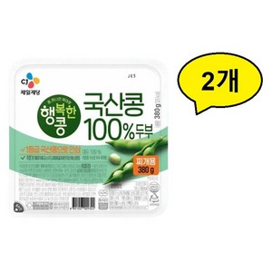 CJ제일제당 (1+1) 씨제이 행복한콩국산콩찌개두부 380G, 2개