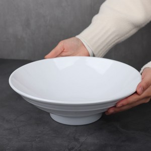 순백 멜라민 그릇 중국집 라면 우동기, 해물짬뽕 중 화이트 24cm, 1개