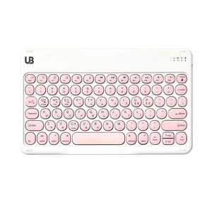 UB 동글 슬림 블루투스 키보드 BK2, 핑크, 라지