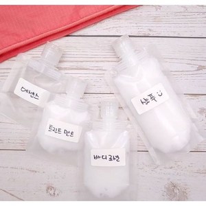 리빙앤팩 여행용 깔끔 소분 파우치, 100ml, 30개