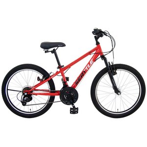[삼천리자전거/하운드] 2025 시애틀MT 22 기어 21단 주니어 두발 자전거 권장 신장 120cm 이상, 레드, 1개, 150cm, 완전조립