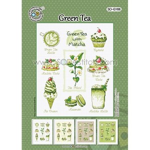 조이십자수 십자수도안-Green Tea(소다특대-G166), 1개