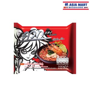 태국 WAIWAI 톰얌문공 똠얌문꿍 플레이버 누들 라면 60g / Tom Yum Mun Goong Noodle 와이와이, 1개