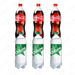 코카콜라 업소용 1.25L 3입+칠성사이다 업소용 1.25L 3입, 6개, 1.249L