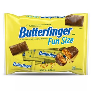 미국 네슬레 버터 핑거 캔디 바 펀 사이즈 Nestle Butterfinger Fun Size Chocolate Bar 10.2oz X3Bag, 3개