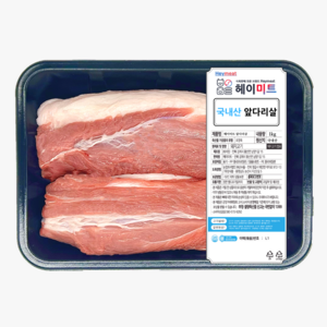 [헤이미트] 국내산 돼지고기 앞다리살수육 돼지고기 앞다리살 통앞다리살 냉장 1kg, 1개