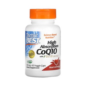 닥터스베스트 코큐텐 코엔자임큐텐 유비퀴논 CoQ10 바이오페린 60정 360정, 60정 1개, 1개
