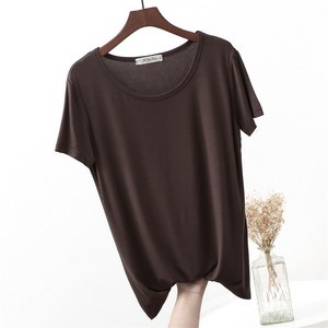 여성 라운드 모달 기본반팔티 여름티셔츠 빅사이즈 쿨티 11 color M-XXXL