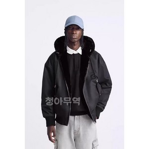 자라옴므 남성용 두꺼운 후드 리버서블 보머 점퍼 자켓 ZARA 2컬러