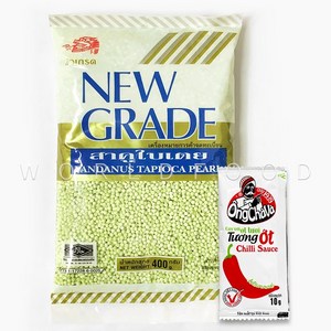 태국 그린 타피오카펄 그린사고 버블티 펄 geen sago tapioca peal woldfood(칠리10g묶음), 400g, 1개입, 1개