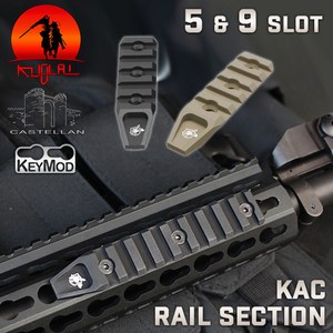 쿠빌라이 KAC Keymod Rail Section 키모드 레일 슬롯, 5슬롯, 블랙, 1개