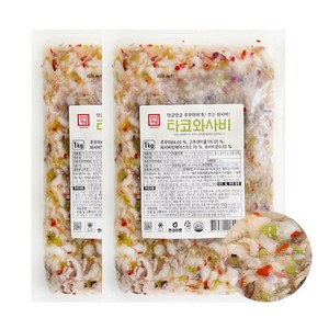 한성 타코와사비 1kg(냉동) 유부 초밥 토핑 술안주, 2개