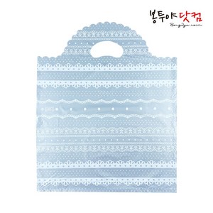 봉투야닷컴 HDPE 30호 (30x39cm) 100장 비닐쇼핑백, 레이스-투명