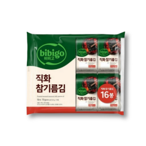 비비고 직화참기름김 4.5gx20봉, 90g(20개입), 2개