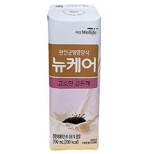 뉴케어 고소한 검은깨맛 200ml 식사대용 환자 노인 병문안 영양식, 1개