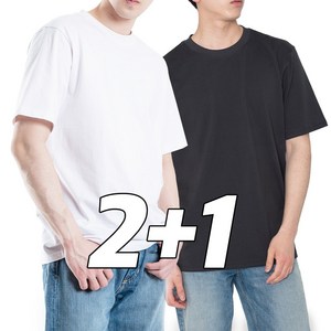 [당일출고] 2+1 맥스모어 남녀공용 20수 오코텍스 무지 반팔티