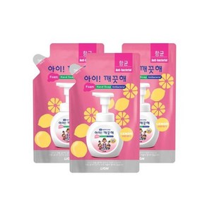 아이깨끗해 향균 폼 핸드솝 핸드워시 손세정제 레몬향 리필 450mlx3개, 450ml, 3개