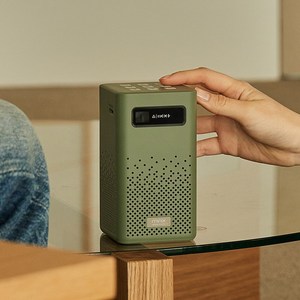 미닉스 미니 빔프로젝터 가정용 캠핑용 휴대용(빈티지카키), MNBP-400G-빈티지카키