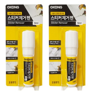 오공 스티커 제거펜 9ml, 2개