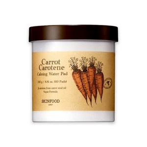 [본사정품]스킨푸드 캐롯 카로틴 카밍 워터 패드 60p carrot carotene calming water pad 진정패드, 60개입, 1개