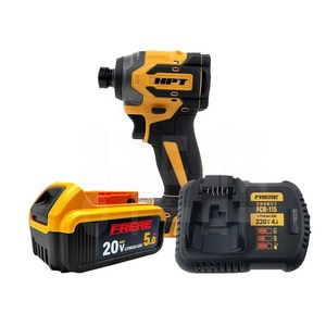 HPT 충전 임팩 드라이버 5.0 풀세트 디월트 배터리 호환 20V DW20-ID123N, 1개