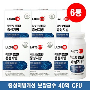 종근당 락토핏 솔루션 중성지방 유산균 락토바실러스 플란타럼 Q180 장용성 캡슐, 6개, 30정