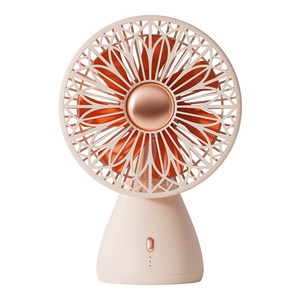 무소음 탁상용선풍기 사무실 책상 미니 선풍기 무선 캠핑 휴대용 소싱 포레스트 소형선풍기, 포레스트 달리아 부케(베이지)