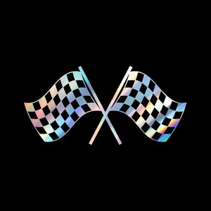 자동차포인트 0265 체스깃발 튜닝스티커, XL, 옐로우, 1개