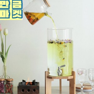 내열유리 워터디스펜서 음료 담금주 까페 호텔 홀 수도꼭지 물병, 7.5L, 1개