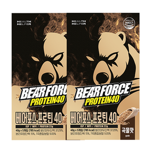 헬스헬퍼 베어포스 프로틴40 2박스 (곡물맛), 200g, 2개