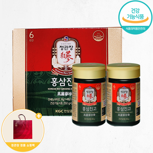 정관장 홍삼 정옥고 250g 2병 + 정품 쇼핑백, 1세트