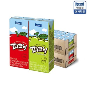 매일유업 피크닉 사과 200ml 24팩 + 피크닉 청포도 200ml 24팩, 48개