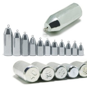 연피싱 친환경 회전고리 강철추 고리추 8호~100호 다양한 호수 다운샷 쭈꾸미 우럭 문어 싱커등, 80호(3개), 1개