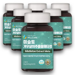 윌케어 미슬토 겨우살이 추출물 메타정 국내산 HACCP 식약처인증, 6개, 60정