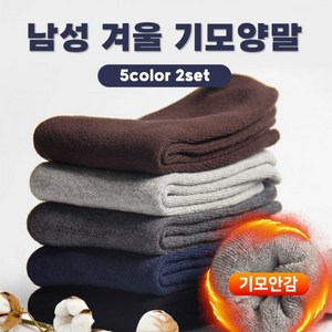 남성 겨울 기모양말 10켤레 (5colo 2set)/한파 방한 중목양말