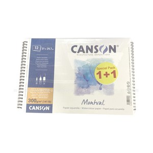 [한정수량 1+1 행사] 캔손 몽발 수채화 스프링 300g 12매 21x29.7cm (A4)