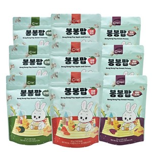 오늘도 유기농 아기과자 봉봉팝 혼합세트, 3세트, 25g, 사과당근+단호박+자색고구마