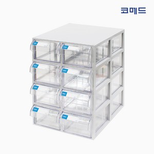 코메드 CMD-602-4 멀티박스 8칸 투명서랍장