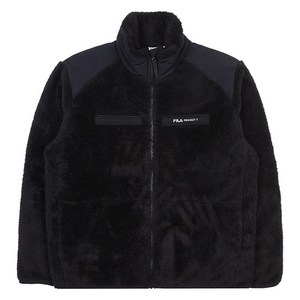 [휠라] Project 7 어깨패치 플리스 자켓 FS2PLC4B01X_BLK