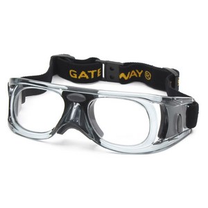 게이트웨이 GWS04 스포츠 고글 작은사이즈 운동용 투명 안경, 그레이-블랙