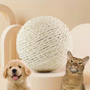 푸딩토이 강아지 고양이 소리나는 장난감 공, 1세트, 화이트 BALL