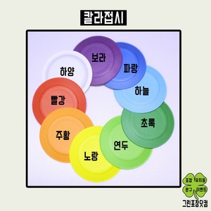 칼라종이접시 무광접시 유광접시 10개입 유치원용품 칼라접시, 무광, 빨강, 1개