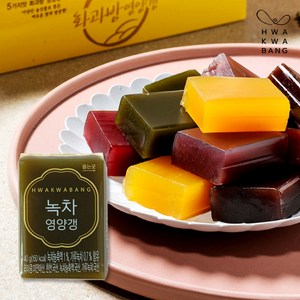화과방 큐빅양갱 녹차맛 벌크형, 50개, 40g